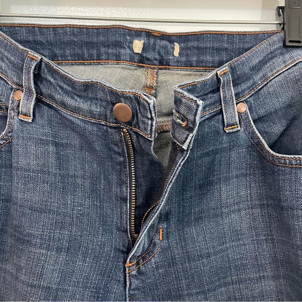 Eileen Fisher Stretch Organic Cotton Wide Leg Cropped Jeans Size 14-16.  These - Picture 7 of 12